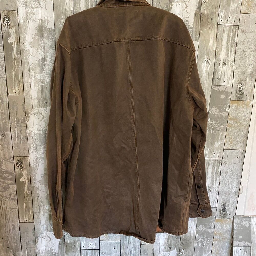 Red Head Ranch snap front brown shirt jacket - Picture 5 of 7
